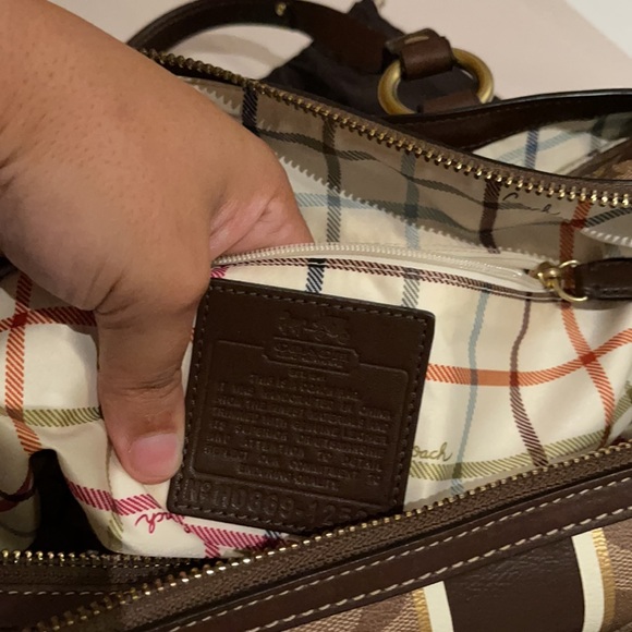 Coach Large Double Zip Satchel - Brown PVC - Picture 10 of 11